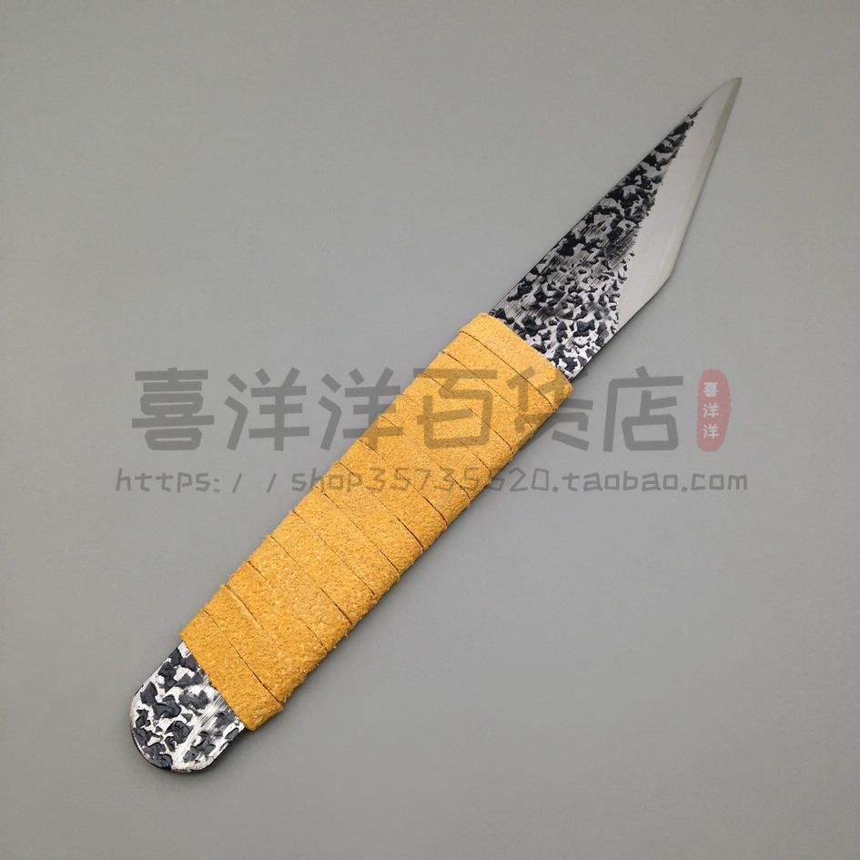 复合钢横手小刀 果树嫁接刀芽接刀SK5贴钢接木小刀 木工软木削刀