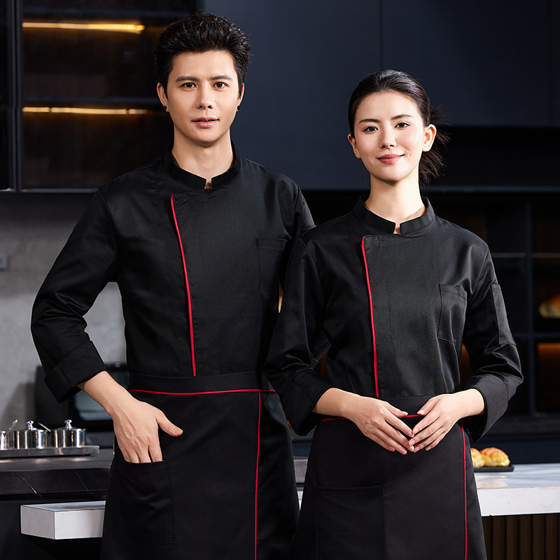 餐饮厨师工作服长袖秋冬装酒店餐厅饭店后厨工装火锅店厨师服定制