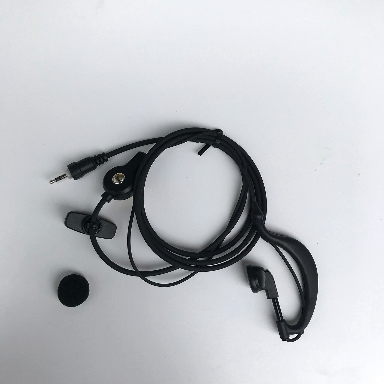 2.5mm小型迷你对讲机耳机螺纹笑脸耳机线螺丝口耳塞耳挂单孔专用
