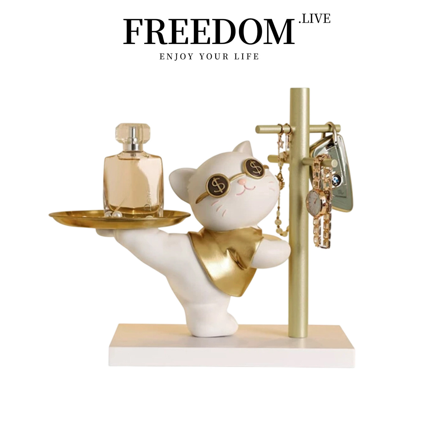 FREEDOM.LIVE 收纳摆件招财猫玄关钥匙入户家居客厅装饰品 | 喜芊