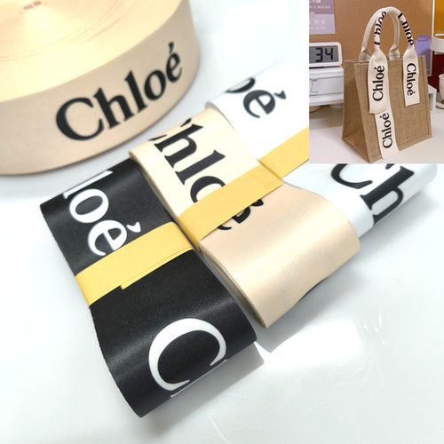 diy改造5厘米chl包包字母棉织带