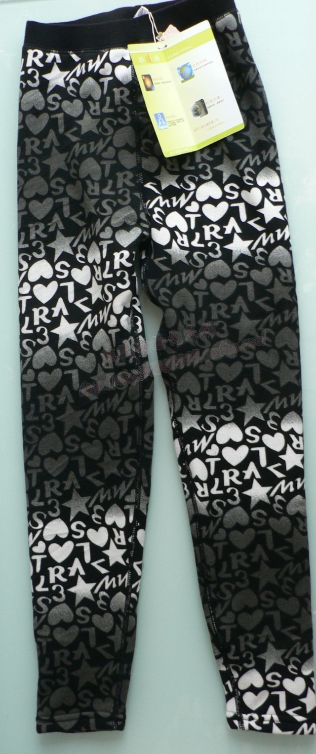 久岁伴女童加绒加厚单条保暖裤