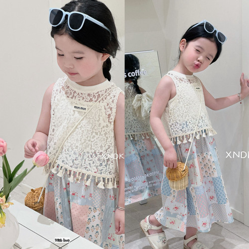 小妞大咖夏款女童 裙子 三件套 套装90-100-110-120-130