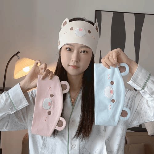 高品质宝妈专用害羞熊月子发带