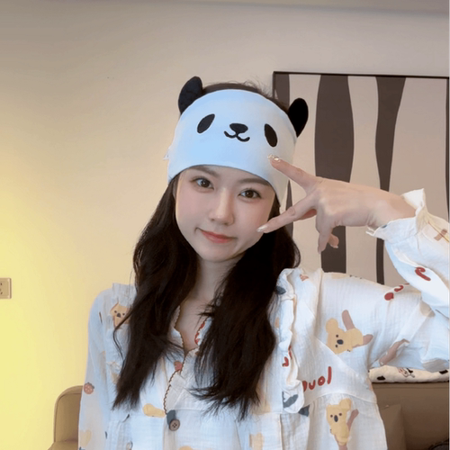 熊猫款月子发带宝妈月子发带