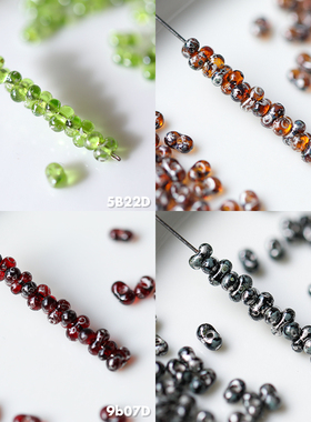 捷克进口PRECIOSA毕加索花生珠2*4mm手工diy隔珠配饰串珠手链材料