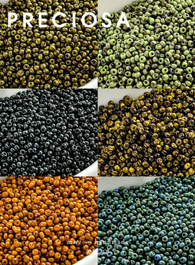 进口捷克米珠宝仕奥莎2/2.2/3/4mm毕加索玻璃珠手作Diy串珠材料