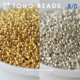 日本进口东宝金银色玻璃小米珠1.5 3mm手工串珠手链项链材料