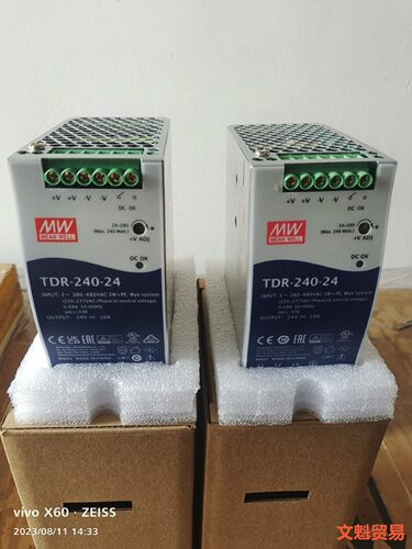 明纬TDR-240-24，台湾明纬导轨开关电源24Ⅴ10A，议价