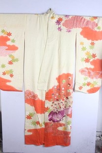 古着vintage传统日本制和服浴衣羽织和风印花舞台振袖刺绣开衫尖