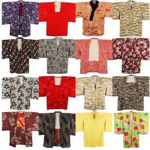 古着vintage传统日本制和服浴衣羽织和风印花舞台短宽松外套开衫