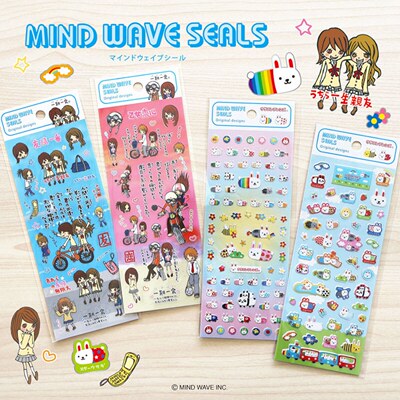 ●JY杂货●国内现货日本mindwave一期一会女孩兔子贴纸 平成复古