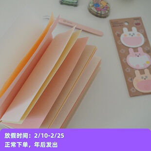 ●JY杂货●原创现货兔子小熊a6p粉色特种纸缝线本随身本ins手帐本
