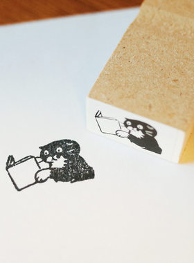 ●JY杂货●国内现货韩国huginn黑猫印章 手帐装饰拼贴ins