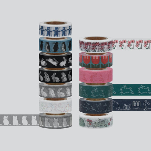 ●JY杂货●国内现货韩国kbp基础拉条胶带 企鹅小熊 手帐装饰品贴