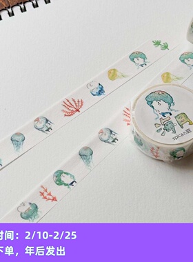 ●JY杂货●国内现货日本spica garden可爱夏日胶带 手帐装饰拼贴