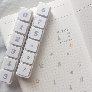 ●JY杂货●现货寄售afterglows天气记录迷你六联光敏印章打卡日常