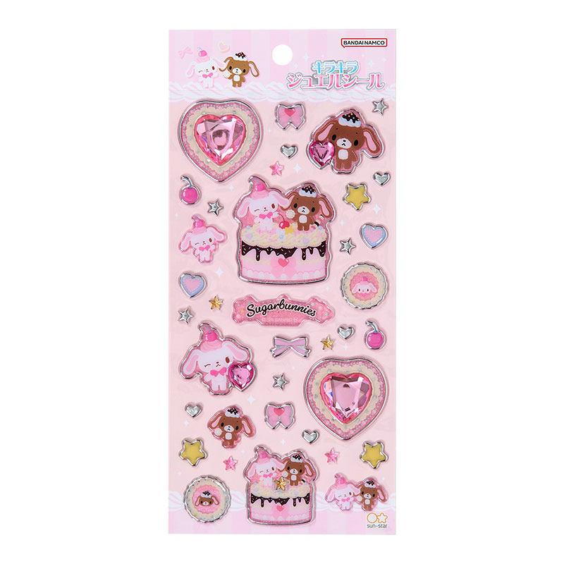 ●JY杂货●国内现货日本sanrio甜点兔棉花糖猫立体闪闪装饰贴