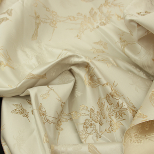 【画意山水】国风提花织锦旗袍裙子外套儿童小清新时装布料 家博