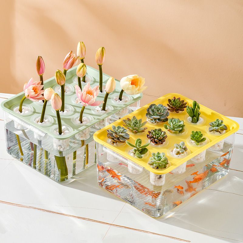 新款超大透明塑料鱼缸 家用桌面办公室客厅小型乌龟缸 造景金鱼缸