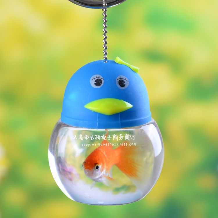 支持小额 手提便携透明塑料迷你号鱼缸金鱼缸乌龟盒宠物盒qq瓶