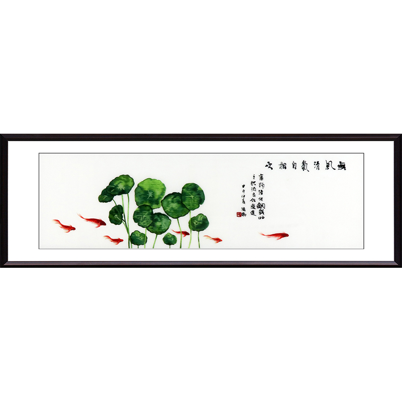苏绣成品挂画静物禅意茶室客厅中式卧室书房装饰画中式手工刺绣画图片
