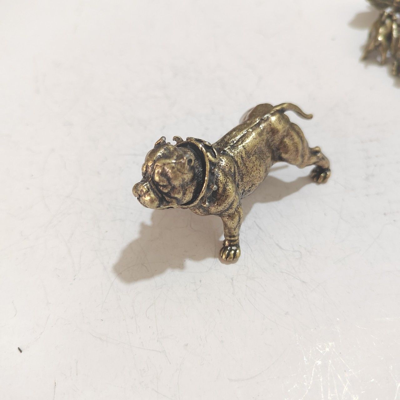 创意铜狗小摆件助运桌面摆件小狗铜器中式古典桌摆件茶宠铜器复古