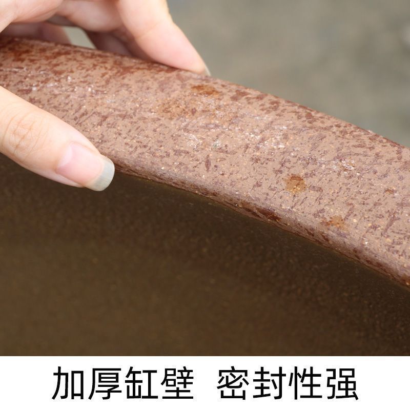 水缸家用储水用老式陶土花盆庭院鱼缸造景腌菜缸发酵缸荷花缸酱缸