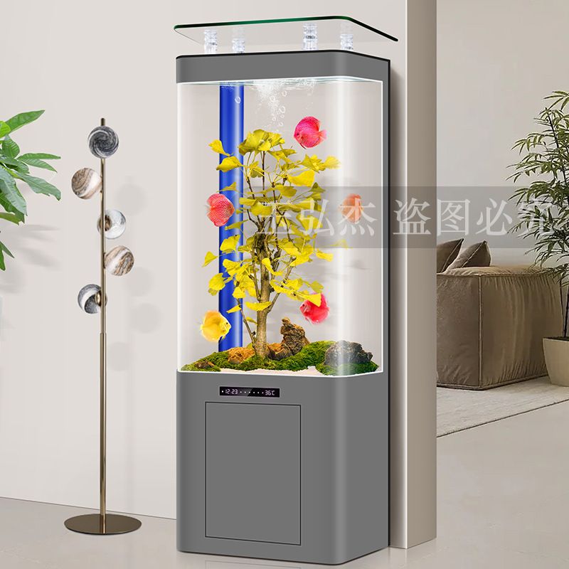 底滤鱼缸2025新款客厅小型家用生态免换水懒人玻璃水族箱金鱼缸