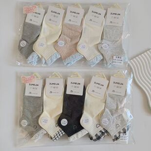 夏季 船袜 女士纯棉花边一体机女袜超薄刺绣款