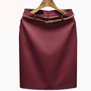 半s身裙夏新款 裙一步职业裙工作裙子黑色 包臀中长及膝后开叉西装