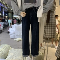 Весенний южнокорейский товар, джинсовые штаны, свободный прямой крой