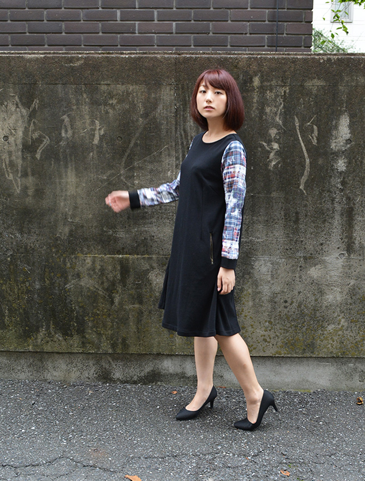 IS Scolar/丝柯乐 正品专柜 秋冬蝴蝶拼接长袖连衣裙 563078