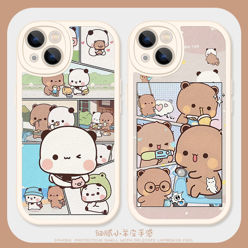 一二布布卡通情侣手机壳