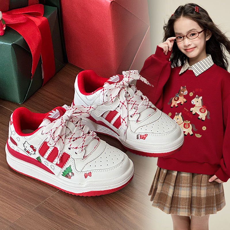 女童板鞋红色新年鞋2026年新款可爱KT猫休闲鞋韩系运动鞋爆款潮鞋,童鞋/婴儿鞋/亲子鞋,板鞋,淘宝优惠券,粉丝福利购,淘宝优惠卷