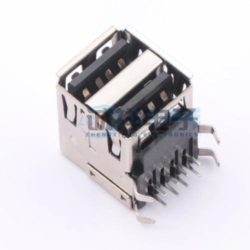 LAIL-TYPE-A-4PX2-02-WC USB 2.0连接器 Type-A母座 弯插/8P 双层