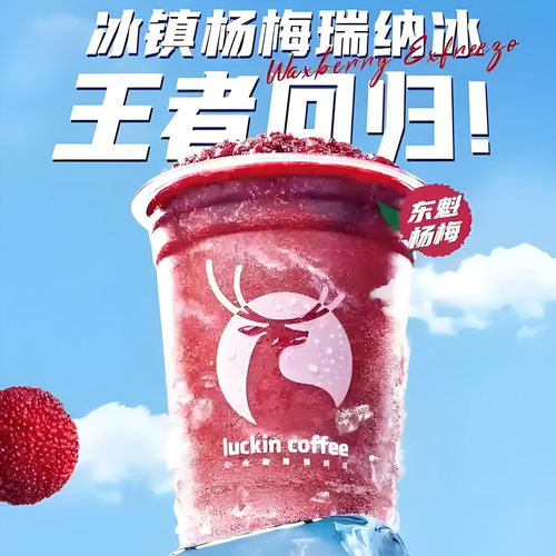 【全国通用】瑞幸咖啡杨梅瑞纳冰自动下单luckincoffee优惠购买