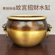 纯铜做旧虎头缸大号 铜水缸摆件 招财水缸