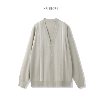 KRISBORG24年新款针织毛衣开衫男