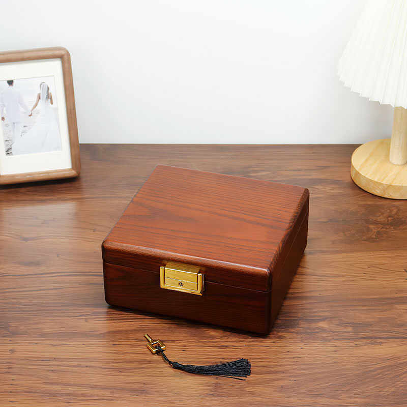 新品实木高档首饰收纳盒项链手镯戒指手饰盒子黄金首饰收纳盒