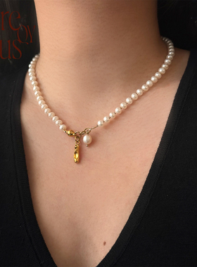 VITREQYOUS  【春日系列】法式复古梦幻百搭芭蕾鞋装饰气质项链