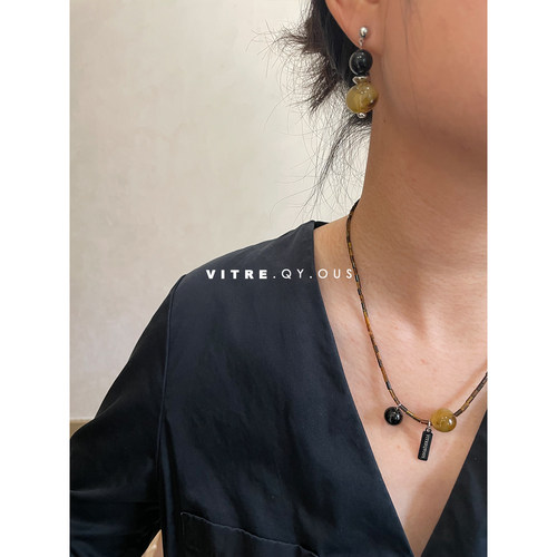 other混合材质情侣原创设计项链