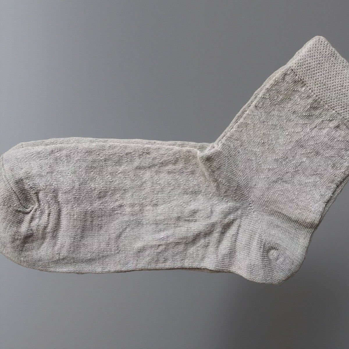 透气吸汗除臭女亚麻女袜中统弹力