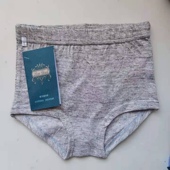 纯亚麻女士平角内裤 短弹力运动透气清爽舒适速干排汗本命年红色