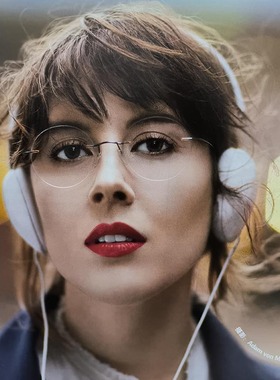 纯钛超轻极简眼镜舒适无框近视眼镜框无螺丝男女细框眼镜架配镜片