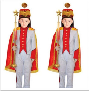 男童鼓号队服装领队服少儿童升旗手服中小学生仪仗队指挥棒披风