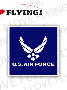 我爱飞行|U.S.AIRFORCE航空旅行登机拉杆箱贴纸不干胶潮贴