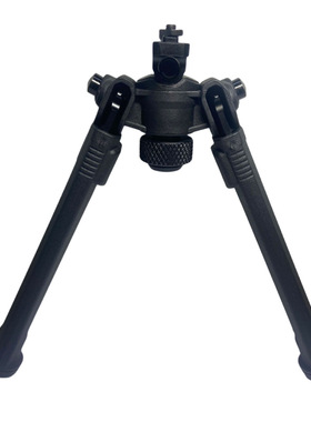 马盖普mlok折叠便携两脚架户外铝合金支架黑色固定支架