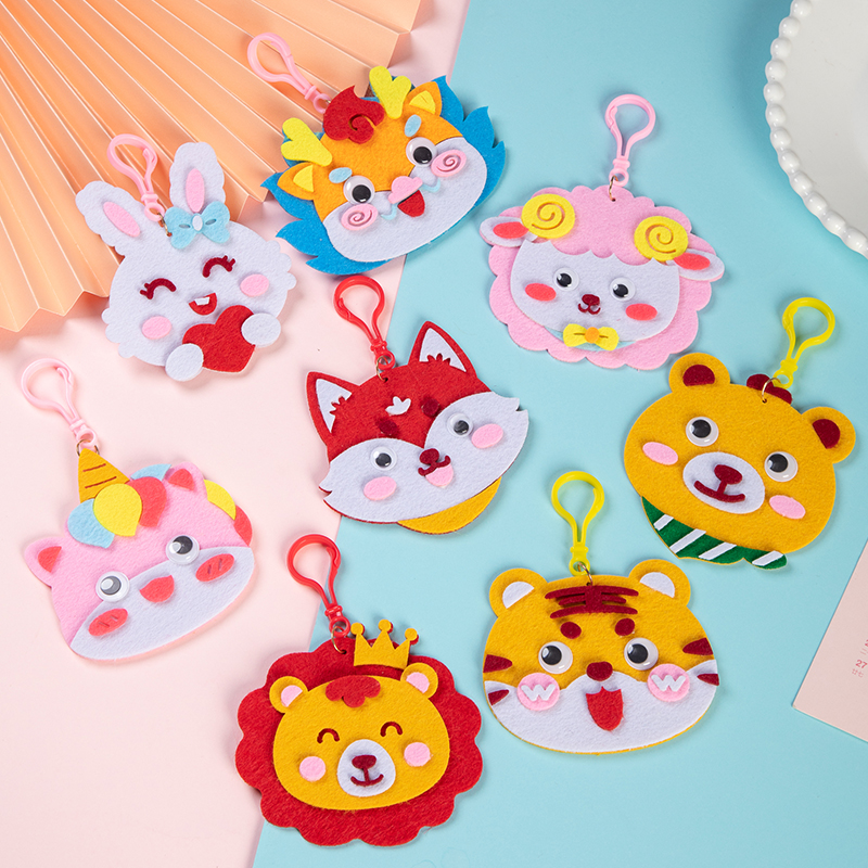 手工diy创意卡通书包动物挂件材
