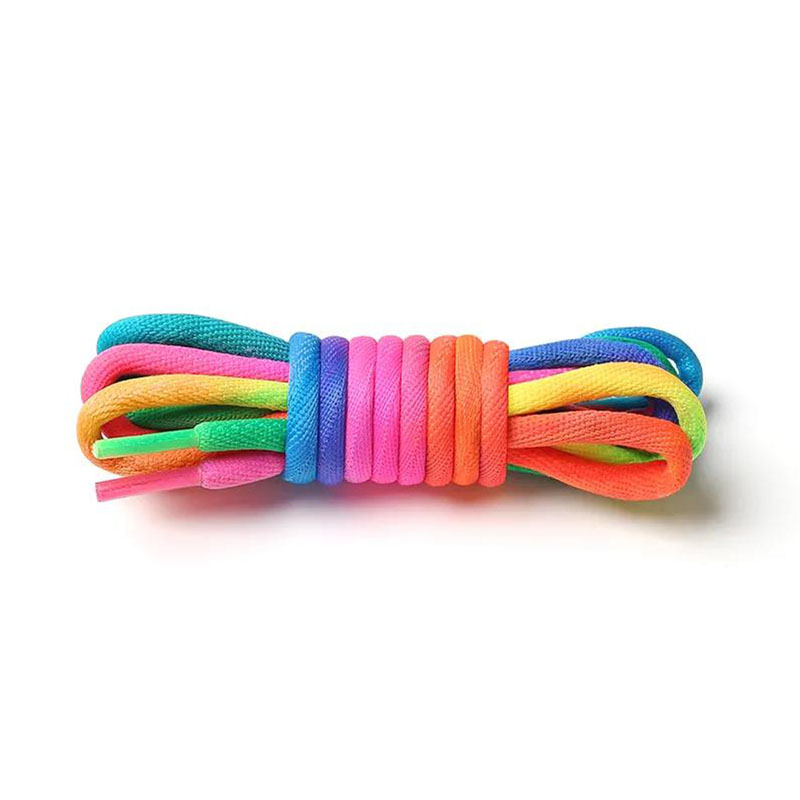 五彩色运动渐变男女休闲鞋带